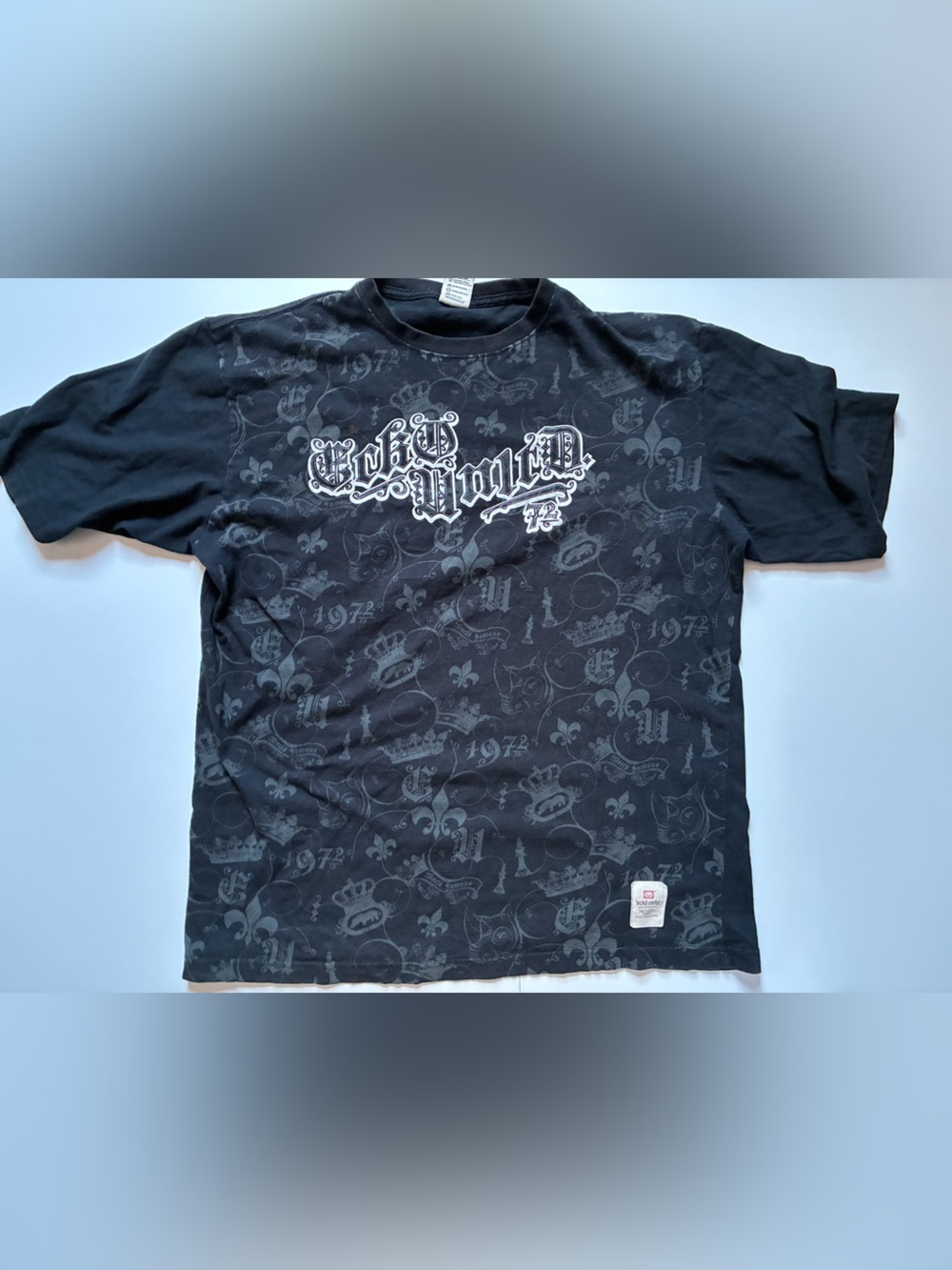 Y2K Ecko Unlimited Black Short Sleeve Graphic Tee - XXL